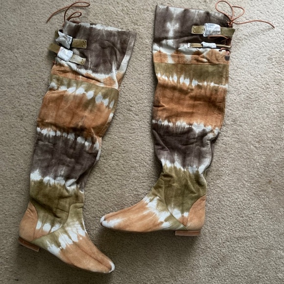 Jeffrey Campbell Shoes - Jeffrey Campbell Suede Tie-Dye Slouch Boots